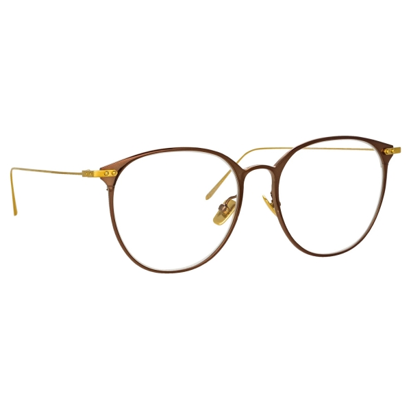 Linda Farrow - Sophia A Oval Optical Glasses in Brown - LF45AC3OPT - Linda Farrow Eyewear