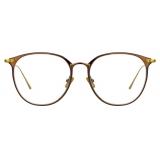 Linda Farrow - Sophia A Oval Optical Glasses in Brown - LF45AC3OPT - Linda Farrow Eyewear