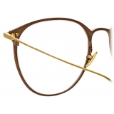 Linda Farrow - Sophia A Oval Optical Glasses in Brown - LF45AC3OPT - Linda Farrow Eyewear