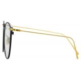 Linda Farrow - Sophia Oval Optical Glasses in Black Yellow Gold - LF45C1OPT - Linda Farrow Eyewear