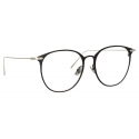 Linda Farrow - Sophia Oval Optical Glasses in Black White Gold - LF45C2OPT - Linda Farrow Eyewear