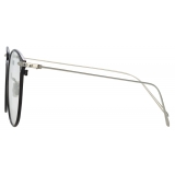 Linda Farrow - Sophia Oval Optical Glasses in Black White Gold - LF45C2OPT - Linda Farrow Eyewear