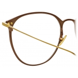 Linda Farrow - Sophia Oval Optical Glasses in Brown - LF45C3OPT - Linda Farrow Eyewear