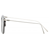 Linda Farrow - Willis A Rectangular Optical Glasses in Black White Gold - LF46AC2OPT - Linda Farrow Eyewear