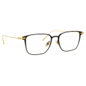 Linda Farrow - Occhiali da Vista Willis A Rettangolare in Nero Oro Giallo - LF46AC1OPT - Linda Farrow Eyewear