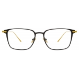 Linda Farrow - Occhiali da Vista Willis A Rettangolare in Nero Oro Giallo - LF46AC1OPT - Linda Farrow Eyewear