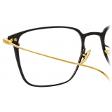 Linda Farrow - Occhiali da Vista Willis A Rettangolare in Nero Oro Giallo - LF46AC1OPT - Linda Farrow Eyewear