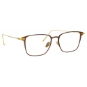 Linda Farrow - Occhiali da Vista Willis Rettangolare in Nero Oro Giallo - LF46C1OPT - Linda Farrow Eyewear