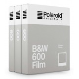 Polaroid Originals - Pacco Triplo Pellicole Blackout Bianco Nero 600 - Frame Bianco Classico - Film per 600 Camera - OneStep 2