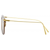 Linda Farrow - Occhiali da Vista Willis Rettangolare in Nero Oro Bianco - LF46C2OPT - Linda Farrow Eyewear