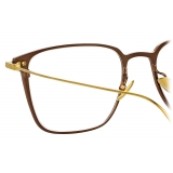 Linda Farrow - Occhiali da Vista Willis Rettangolare in Nero Oro Bianco - LF46C2OPT - Linda Farrow Eyewear