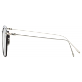 Linda Farrow - Willis Rectangular Optical Glasses in Black White Gold - LF46C2OPT - Linda Farrow Eyewear