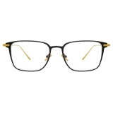 Linda Farrow - Occhiali da Vista Willis Rettangolare in Nero Oro Giallo - LF46C1OPT - Linda Farrow Eyewear