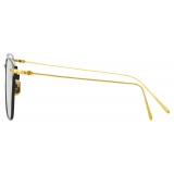 Linda Farrow - Willis Rectangular Optical Glasses in Black Yellow Gold - LF46C1OPT - Linda Farrow Eyewear