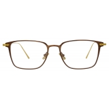 Linda Farrow - Occhiali da Vista Willis Rettangolare in Marrone - LF46C3OPT - Linda Farrow Eyewear