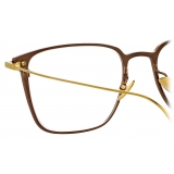 Linda Farrow - Occhiali da Vista Willis Rettangolare in Marrone - LF46C3OPT - Linda Farrow Eyewear