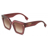 Fendi - Fendi Roma - Oversize Square Sunglasses - Brown - Sunglasses - Fendi Eyewear