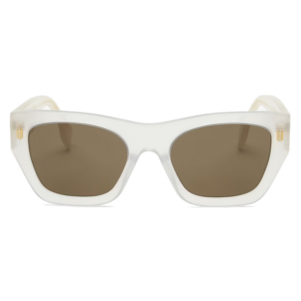 Fendi - Fendi Roma - Rectangular Sunglasses - White - Sunglasses - Fendi Eyewear