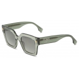 Fendi - Fendi Roma - Square Sunglasses - Transparent Grey - Sunglasses - Fendi Eyewear
