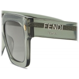 Fendi - Fendi Roma - Square Sunglasses - Transparent Grey - Sunglasses - Fendi Eyewear