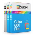 Polaroid Originals - Pacco Triplo Pellicole per 600 Rainbow - Frame Colorato - Film per Polaroid 600 Camera - OneStep 2