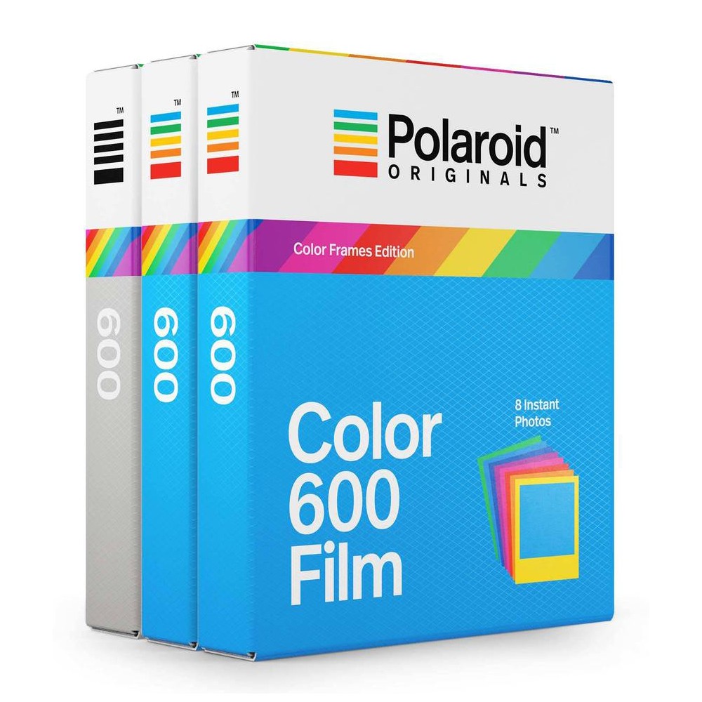 Polaroid Originals - Tripe Pack Film for 600 Rainbow - Color Frame - Film  for Polaroid Originals 600 Cameras - OneStep 2 - Avvenice
