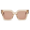 Fendi - Fendi Roma - Square Sunglasses - Transparent Beige - Sunglasses - Fendi Eyewear