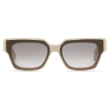 Fendi - Fendi First - Occhiali da Sole Rettangolare - Crema - Occhiali da Sole - Fendi Eyewear