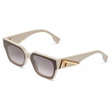 Fendi - Fendi First - Occhiali da Sole Rettangolare - Crema - Occhiali da Sole - Fendi Eyewear