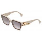 Fendi - Fendi First - Rectangular Sunglasses - Cream - Sunglasses - Fendi Eyewear