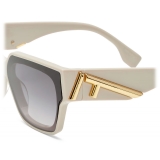 Fendi - Fendi First - Occhiali da Sole Rettangolare - Crema - Occhiali da Sole - Fendi Eyewear