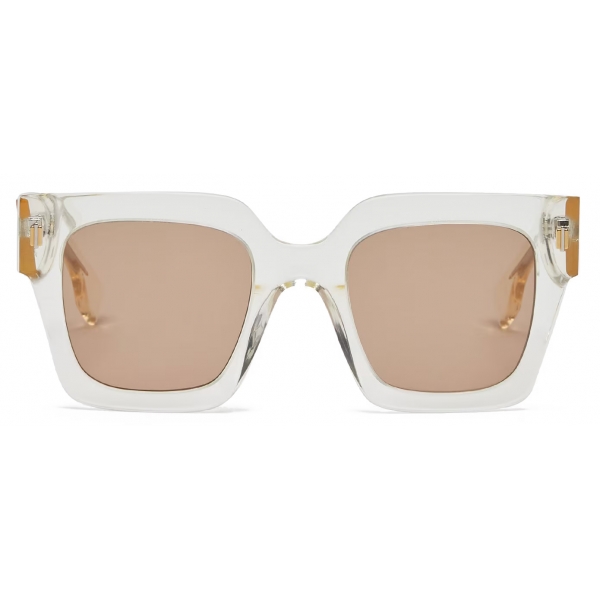 Fendi - Fendi Roma - Square Sunglasses - Transparent Milk White - Sunglasses - Fendi Eyewear