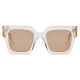 Fendi - Fendi Roma - Square Sunglasses - Transparent Milk White - Sunglasses - Fendi Eyewear