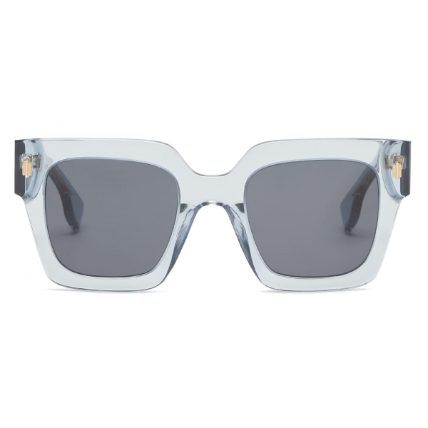 Fendi - Fendi Roma - Square Sunglasses - Transparent Light Blue - Sunglasses - Fendi Eyewear