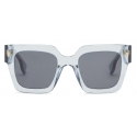 Fendi - Fendi Roma - Square Sunglasses - Transparent Light Blue - Sunglasses - Fendi Eyewear