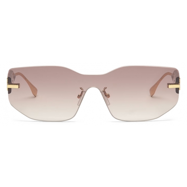 Fendi - Fendi Fendigraphy - Rectangular Sunglasses - Gold