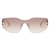 Fendi - Fendi Fendigraphy - Occhiali da Sole Rettangolare - Oro Marrone Sfumato - Occhiali da Sole - Fendi Eyewear