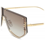 Fendi - Fendi First - Shield Sunglasses - Gold Khaki - Sunglasses - Fendi Eyewear
