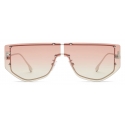 Fendi - Fendi First - Occhiali da Sole a Maschera - Palladio Rosa Beige Sfumato - Occhiali da Sole - Fendi Eyewear