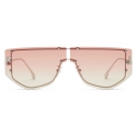 Fendi - Fendi First - Shield Sunglasses - Palladium Pink Beige Gradient - Sunglasses - Fendi Eyewear
