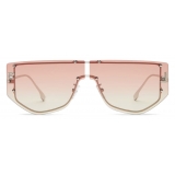 Fendi - Fendi First - Shield Sunglasses - Palladium Pink Beige Gradient - Sunglasses - Fendi Eyewear