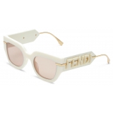 Fendi - Fendi Fendigraphy - Square Sunglasses - Cream - Sunglasses - Fendi Eyewear