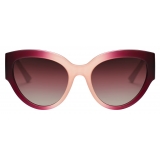 Bulgari - B.Zero1 - Downtown Cat-Eye Acetate Sunglasses - Bordeaux - B.Zero1 Collection