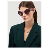 Bulgari - B.Zero1 - Downtown Cat-Eye Acetate Sunglasses - Bordeaux - B.Zero1 Collection