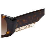 Bulgari - B.Zero1 - Downtown Rectangular Acetate Sunglasses - Brown - B.Zero1 Collection