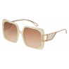 Bulgari - Serpenti - Occhiali da Sole Squadrato in Acetato "Vipermesh" - Neutra - Serpenti Collection