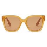 Fendi - Fendi O’Lock - Square Sunglasses - Transparent Caramel - Sunglasses - Fendi Eyewear