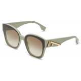 Fendi - Fendi First - Occhiali da Sole Squadrata - Menta - Occhiali da Sole - Fendi Eyewear