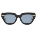 Fendi - Fendi Fendigraphy - Occhiali da Sole Squadrata - Nero - Occhiali da Sole - Fendi Eyewear