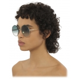 Chloé - Honore Sunglasses in Metal - Gold Turquoise - Chloé Eyewear